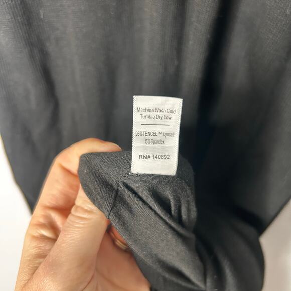 Marine Layer Elegant Black Long Sleeve Midi Dress - Picture 8 of 11